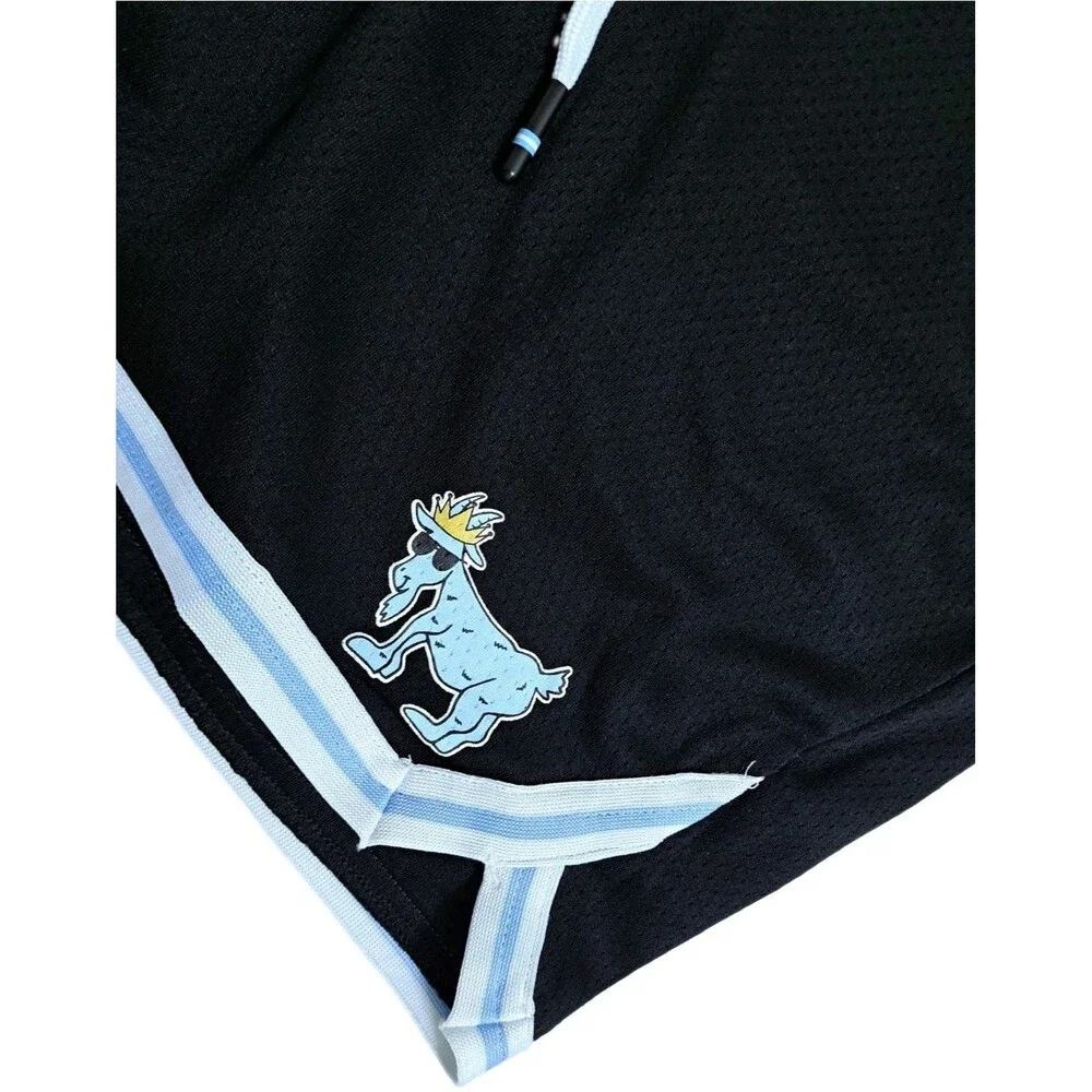 Goat USA Basketball Shorts Men's Large Black Blue Jersey Gym Run Summer